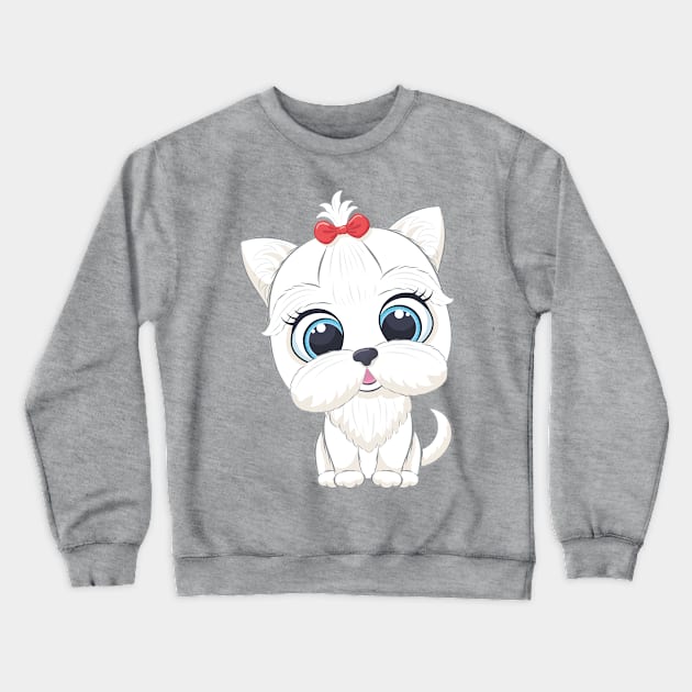 Cute Boxer Dog for Girl Crewneck Sweatshirt by admeral